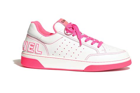 pink high top chanel sneakers|Chanel sneakers pink laces.